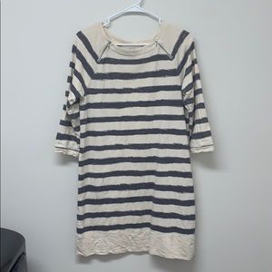 LOFT  shirt with zipper accent on shoulders.